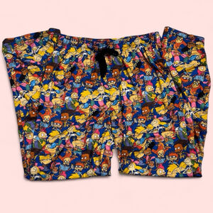 Y2K Cartoon Nickelodeon Pajamas Pants Rugrats Hey Arnold Size Small Men's